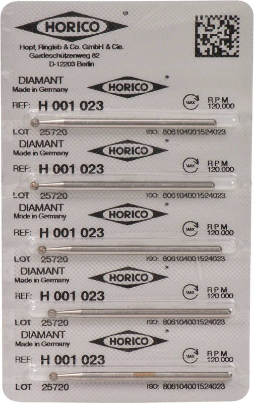 Diamantschleifer H 001  Packung  5 Stück HP, Figur 001, ISO 023