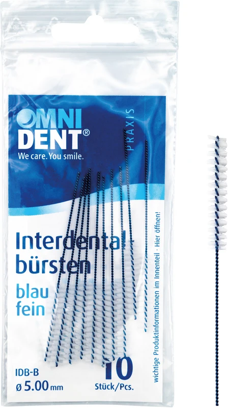 Interdentalbürsten  Beutel  10 Stück blau, fein