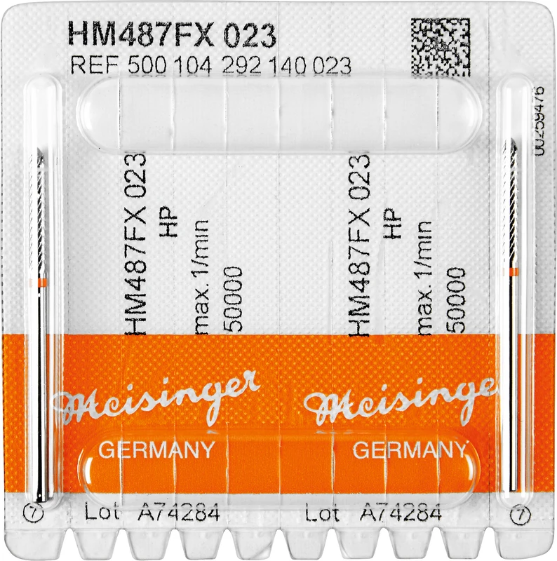 HM-Fräser FX  Packung  2 Stück kreuzverzahnt, rot fein, HP, Figur 292, 14 mm, ISO 023