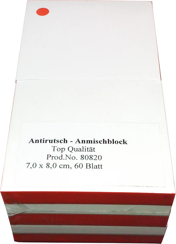 Anmischblöcke   Packung  10 Stück universal, 60 Blatt, Antirutsch, zweiseitig geblockt, 7 x 8 cm