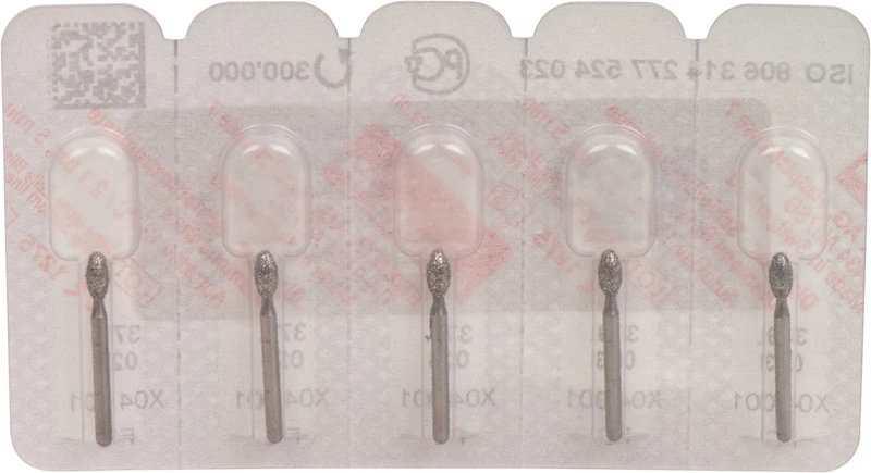 Omni Diamanten 379  Packung  5 Stück Standard, FG, Figur 277 Eiform, 4,5 mm, ISO 023