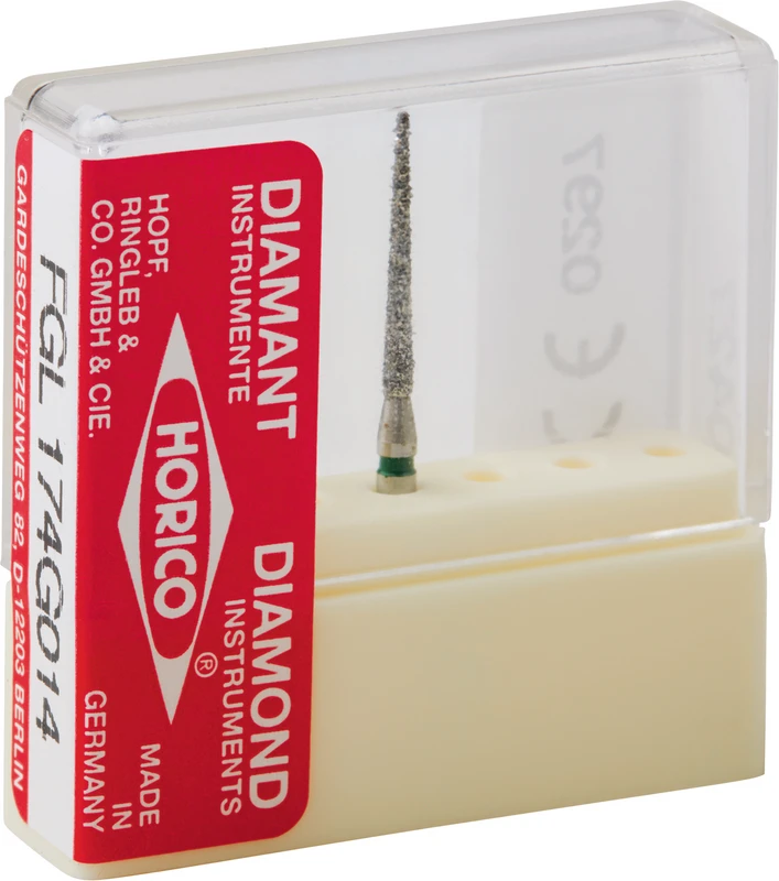 Diamantschleifer 174  Stück  grün grob, FG L, Figur 174, 11,5 mm, ISO 014