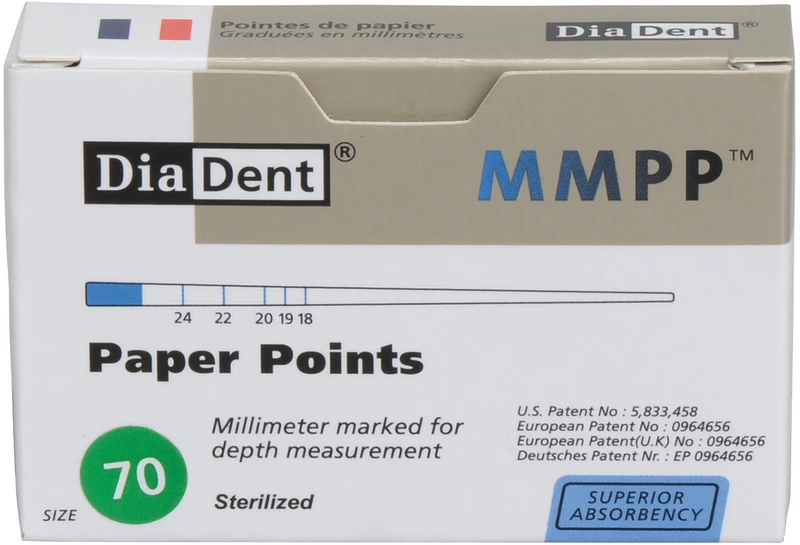 DiaDent® Papierspitzen  Packung  200 Stück ISO 070