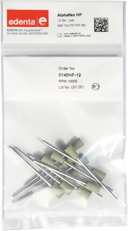 Alphaflex  Packung  12 Stück grün, HP, Figur 030, 10 mm, ISO 060