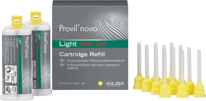 Provil® novo Light  Packung  2 x 50 ml Doppelkartusche fast, 12 Mixing Tips