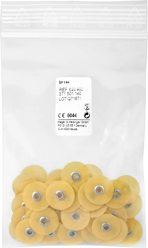 Super Flexible Discs  Packung  100 Stück unmontiert, gelb super fein, HP, Figur 371, Ø 14 mm, ISO 140