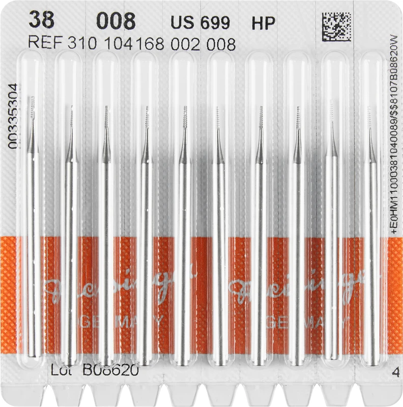 Stahlbohrer 38  Packung  10 Stück HP, Figur 168 konisch, 3,6 mm, ISO 008