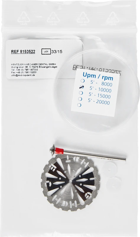 TOPDENT High-Tech  Stück  unmontiert, rot fein, Ø 35 mm x 0,26 mm