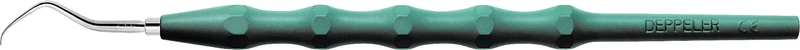 DEPPELER Titan-Implantatküretten  Stück  mit DMSV Griff, grün