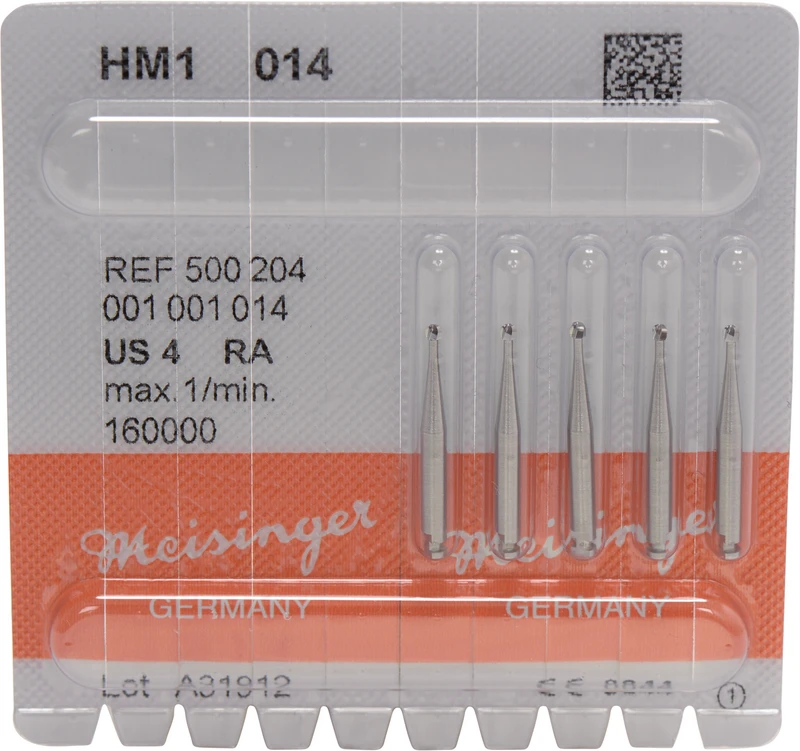 HM-Bohrer 1  Packung  5 Stück RA, Figur 001, ISO 014