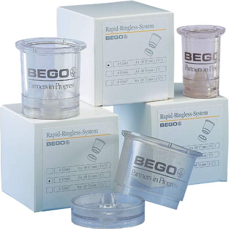 Rapid-Ringless-Muffelsystem   Set  Muffelring und Trichterformer, Größe 3 für bis zu 180 g Einbettmasse