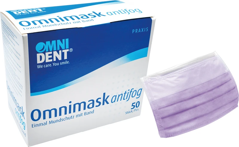 Omnimask antifog  Packung  50 Stück lila mit Band