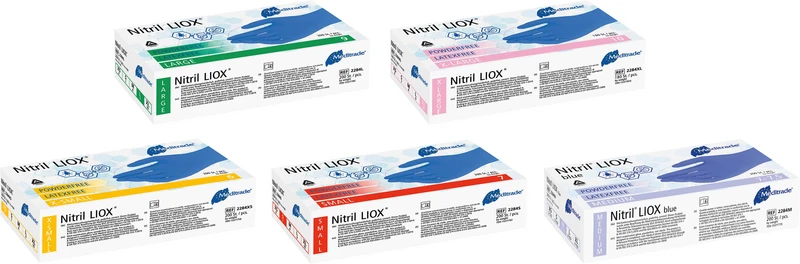 Nitril LIOX®  Packung  200 Stück puderfrei, blau-violett, keimtötend, M