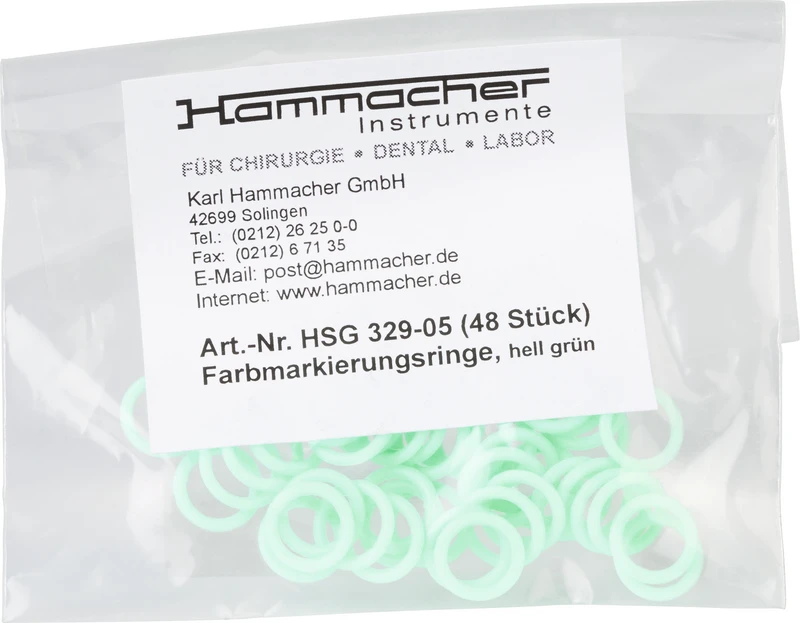 Farbringe  Beutel  48 Stück hellgrün