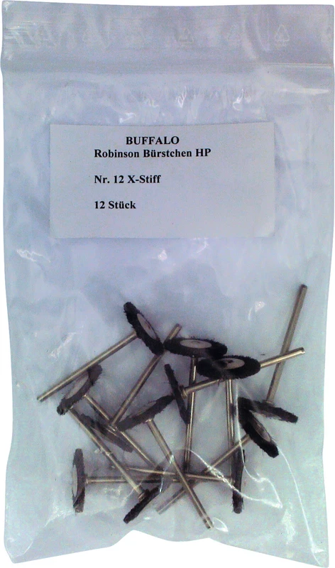 Abbott-Robinson-Bürsten  Packung  12 Stück Nr. 12, x-Hart