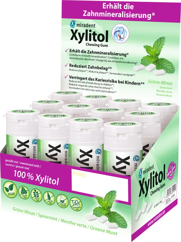 Xylitol Chewing Gum  Display  12 x 30 Stück Minze