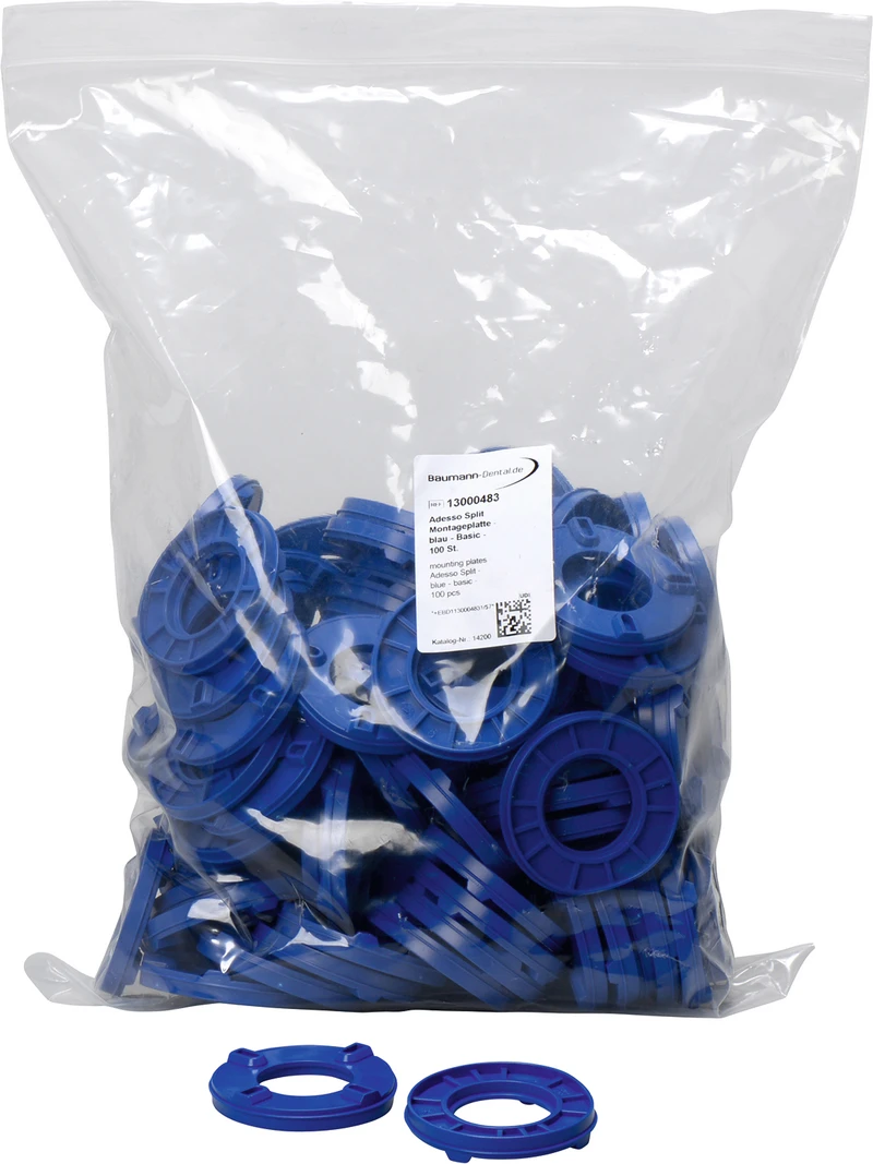 adesso Split® Montageplatten  Packung  100 Stück blau, Basic