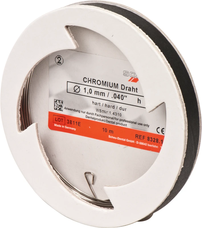 CHROMIUM Spulendraht  Laborpackung  10 m Stärke 1 mm, hart