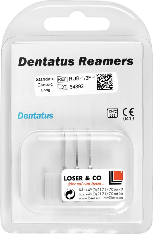 Classic Reamer  Packung  3 Stück 33 mm, Ø 1,05 mm, Größe 1