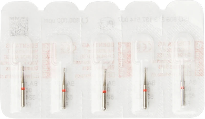 BAMBINO  Packung  5 Stück rot fein, FG kurz, Figur 137, 2 mm, ISO 007