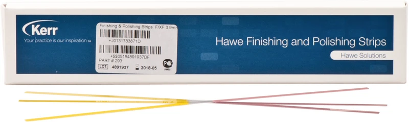 Finier- und Polierstrips  Packung  100 Stück 3,9 mm breit, fein\extra fein, gelb\rosa