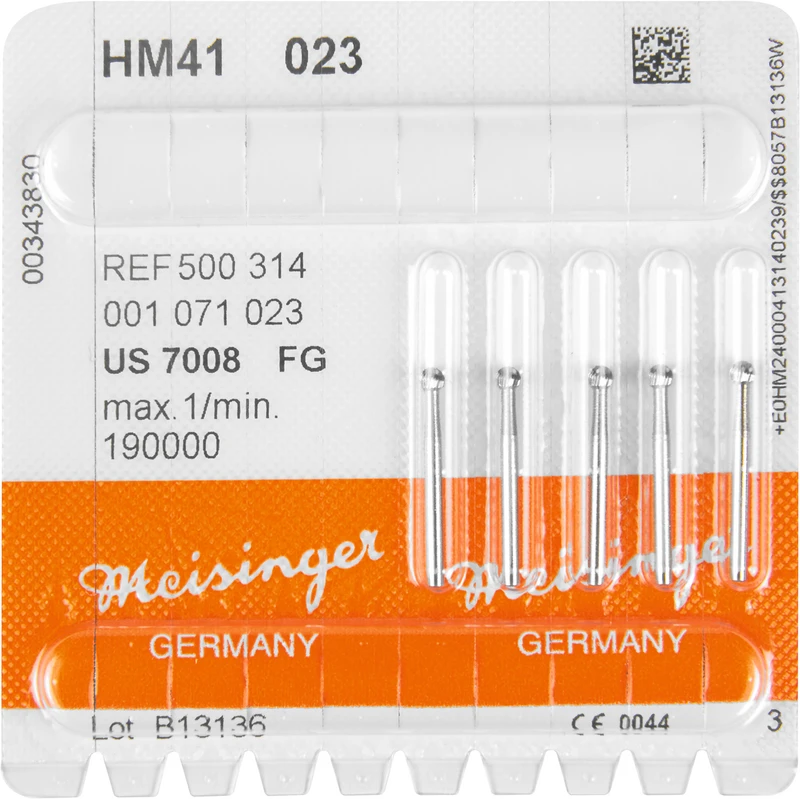 HM-Finierer 41  Packung  5 Stück fein, FG, Figur 001 Kugel, ISO 023