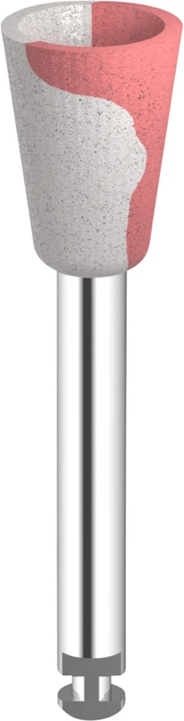 Omnipol für Zirkon gesintert  Stück  rot\weiß mittel, Kelch, RA, Kopflänge: 8 mm, Ø 6 mm