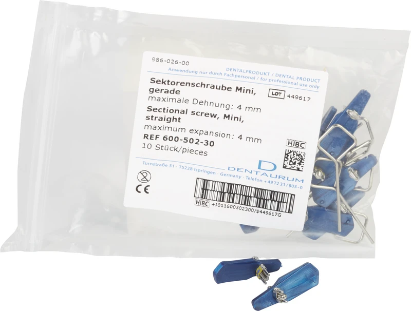 Sektorenschrauben Edelstahl  Packung  10 Stück gerade mini