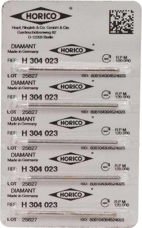 Diamantschleifer H 304  Packung  5 Stück HP, Figur 304, 0,7 mm, ISO 023