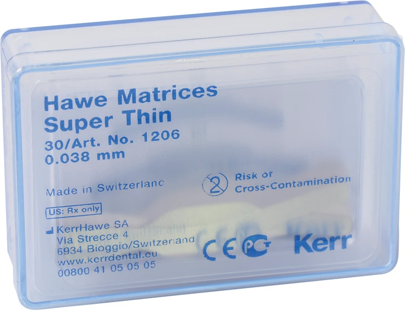 Matrizen Super-Dünn  Packung  30 Stück Stärke 0,038 mm, Nr. 1206