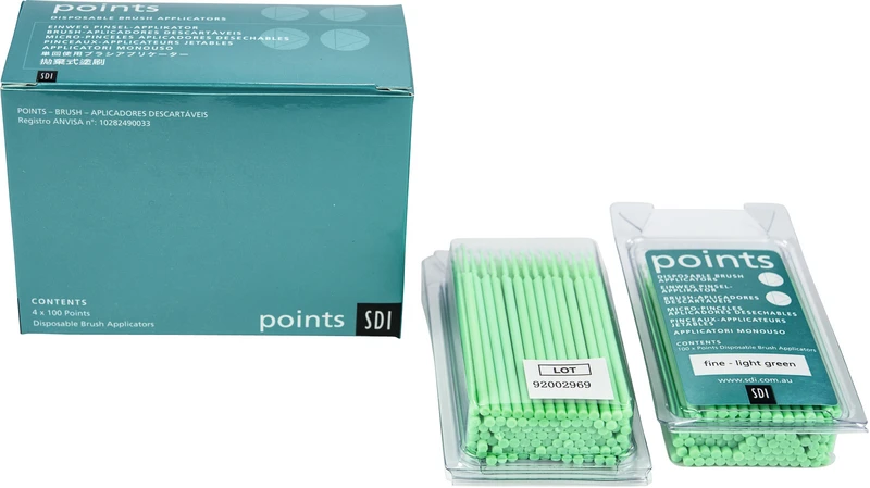 points Pinselapplikatoren  Packung  400 Pinsel hellgrün