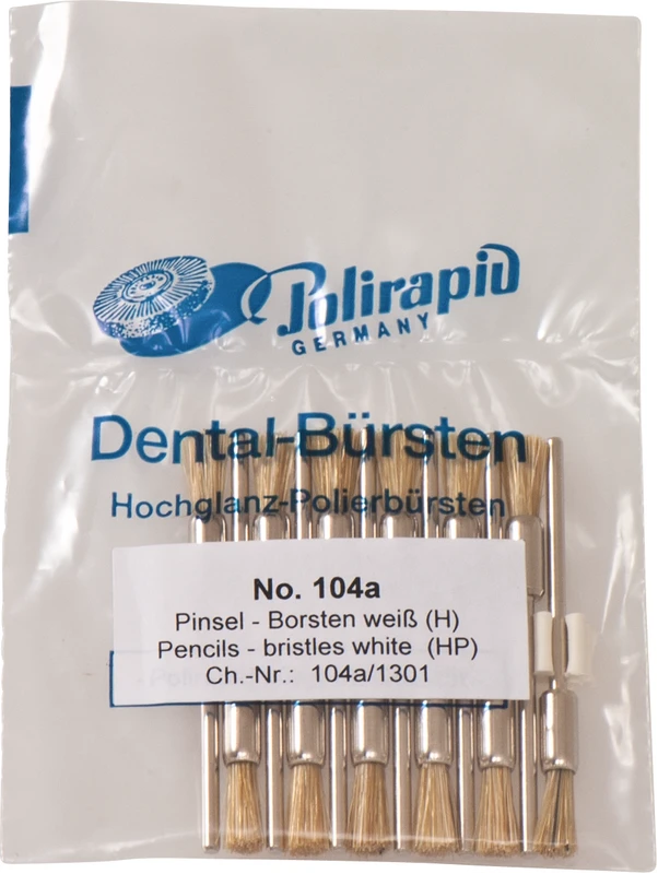 Pinselbürsten  Packung  12 Stück HP, Borste weiß, Ø 5 mm