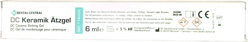 DC Keramik-Ätzgel  Packung  6 ml Flasche