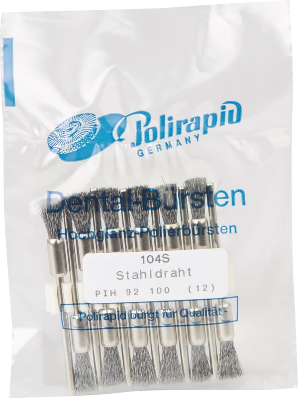 Pinselbürsten  Packung  12 Stück HP, Stahldraht, Ø 5 mm
