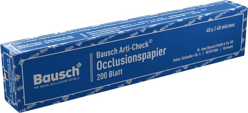 Occlusionspapier Arti-Check® 40 µ  Packung  200 Streifen blau, BK 09