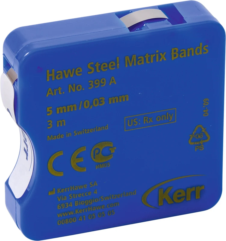 Stahl Matrizenbänder  Rolle  3 m Band Breite 5 mm, Stärke 0,03 mm