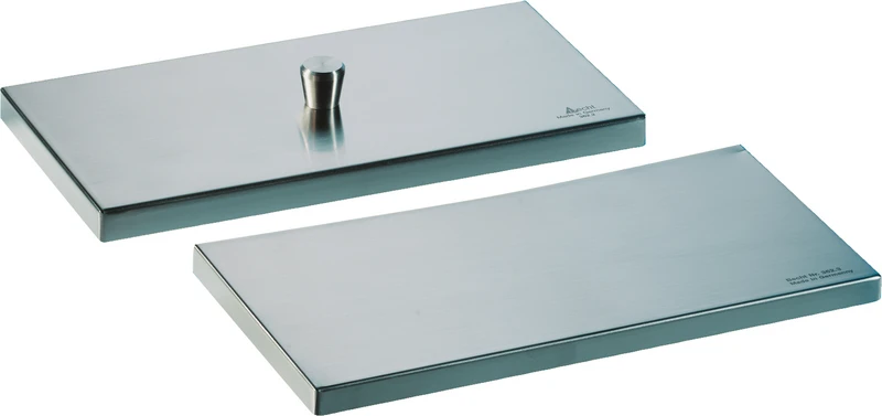 Klarglas-Instrumentenschale  Stück  Deckel Nr. 362.2 mit Knopf, ohne Dichtung und ohne Gegenglasplatte, für Schale Nr. 761, 762, Normenschale 1-6