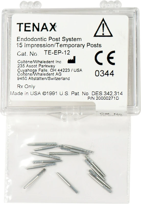 TENAX® Abdruck-\Temporäre Stifte  Packung  15 Stück Ø 1,2 mm grau