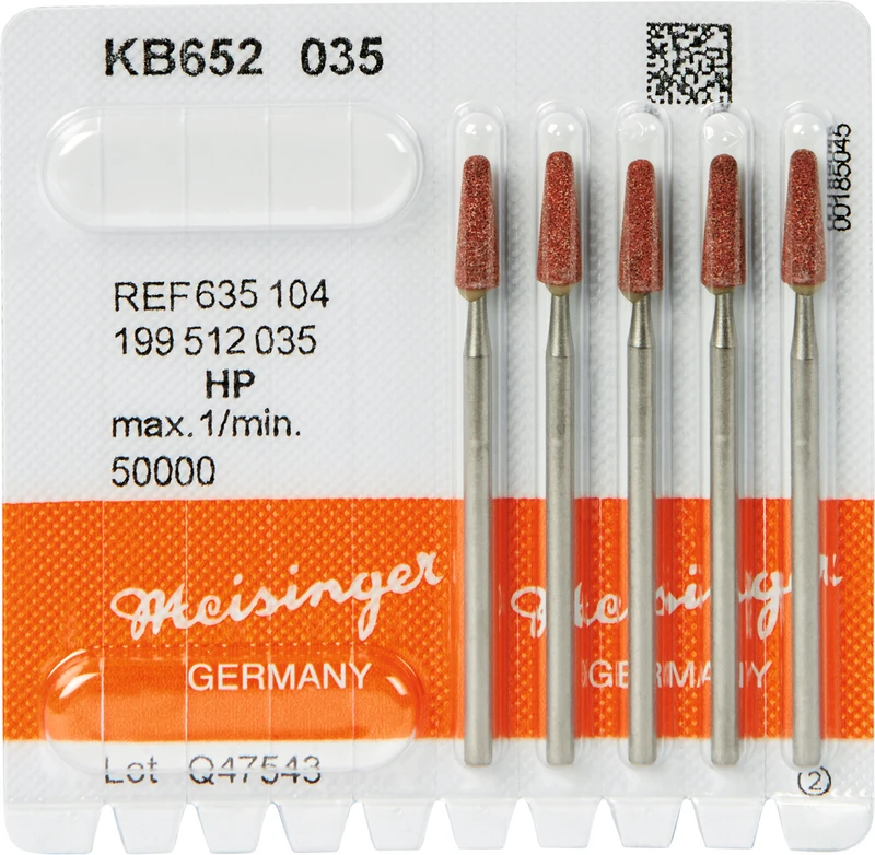 Keramische Schleifer KB652  Packung  5 Stück braun mittel, HP, Figur 199, 10,5 mm, ISO 035