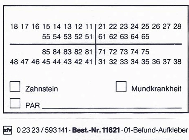 Etikett 01-Befund-Aufkleber  Packung  100 Stück mini
