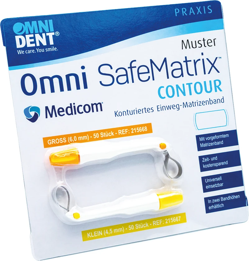 Omni Safematrix Contour  Musterpackung  2 Stück ( gelb klein\4,5 mm, orange groß\6 mm)