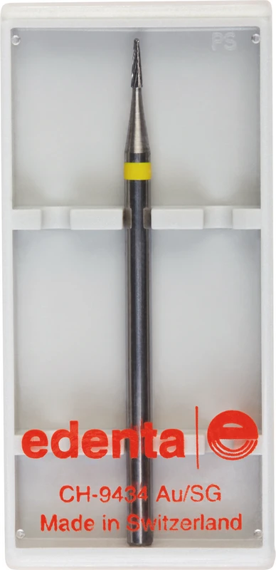 HM-Fräser Schliff 60  Stück  Einfachverzahnung, gelb superfein, HP, Figur 196, 4 mm, ISO 010