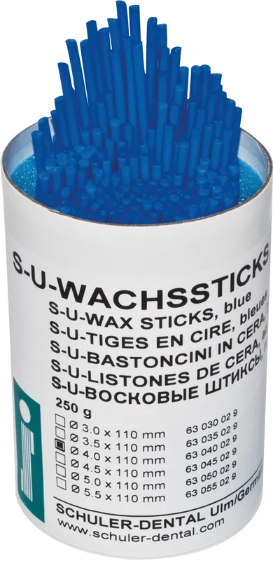 S-U-WACHSSTICKS  Packung  250 g blau, Ø 4 mm