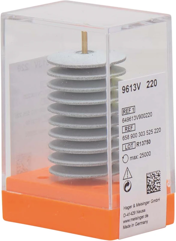 Porzellanpolierer 9613  Packung  10 Stück unmontiert, grau, Figur 303, 4 mm, ISO 220