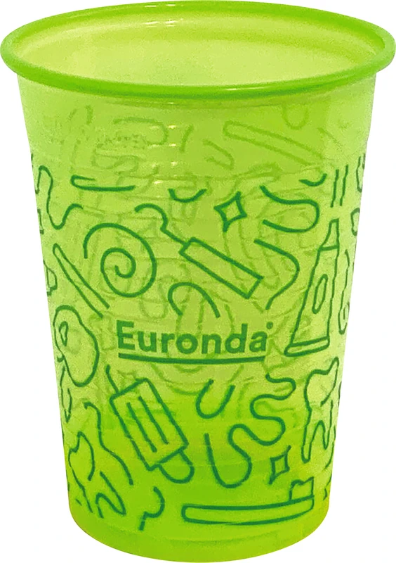 Monoart® Mundspülbecher Graffiti PP   Karton  1.000 Stück cedro, 180 ml