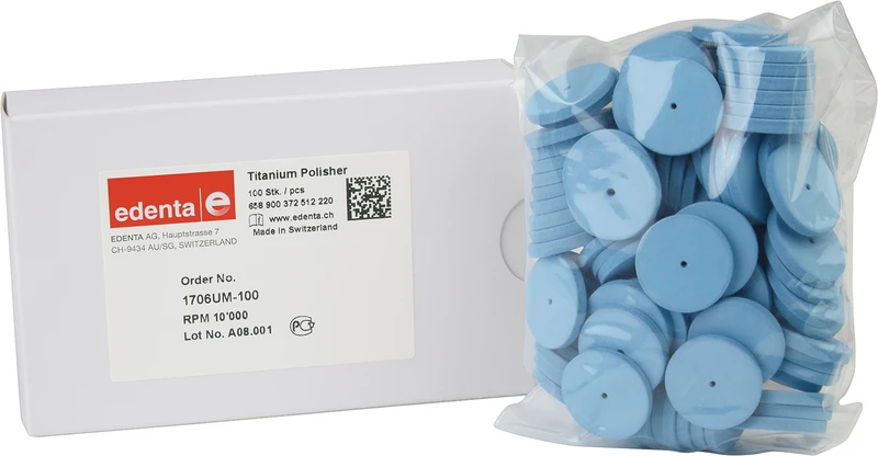 Titan Polierer  Packung  100 Stück unmontiert, blau, Figur 372, 3 mm, ISO 220