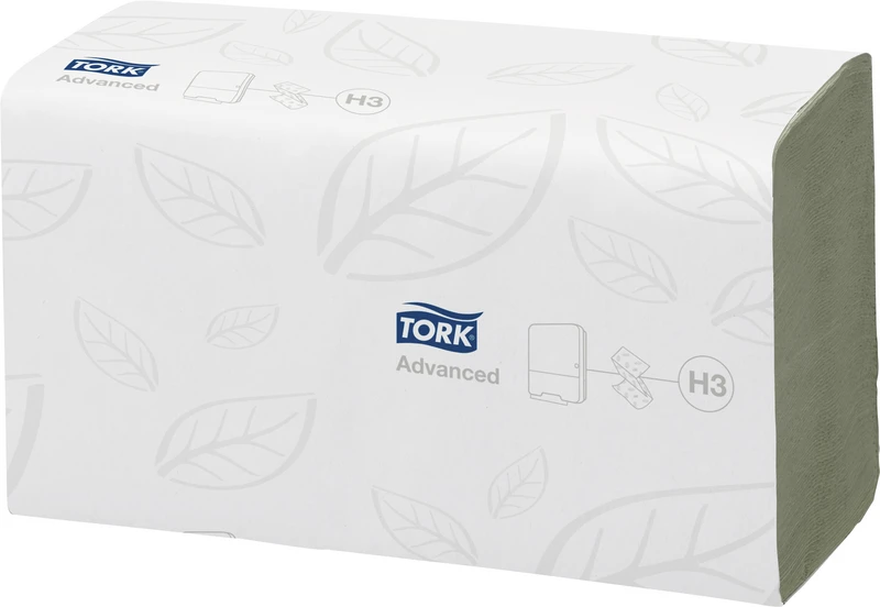 TORK® Zickzack Handtücher (V-Falz) H3 System  Karton  15 x 250 Stück 2-lagig, grün, 24,8 x 23 cm