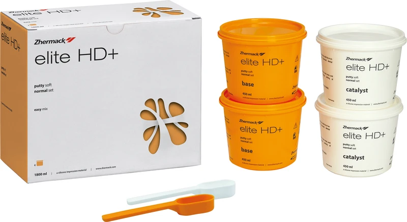 Elite HD+ Putty Soft   Packung  2 x 450 ml Dose Katalysator, 2 x 450 ml Dose Base, orange, normalabbindend