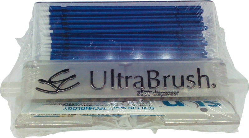 Ultrabrush® Bürstenapplikator  Spender Kit  100 Stück fein blau, 1 Dispenser