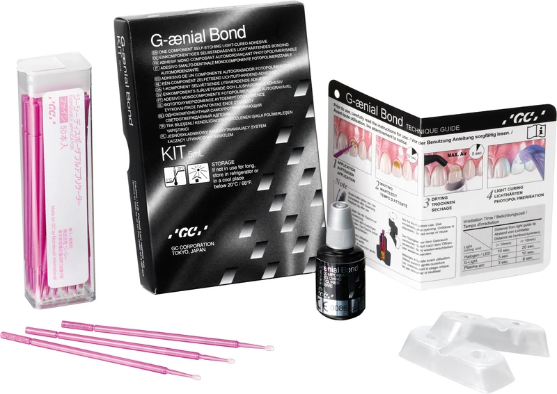 GC G-ænial Bond  Kit  5 ml Flasche, 50 Einweg Applikatoren fein, 20 Einwegschalen